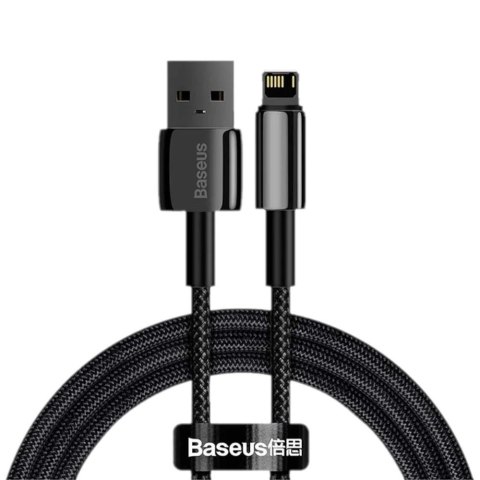 Kabel Baseus Tungsten Gold USB-A - Lightning 2m czarny