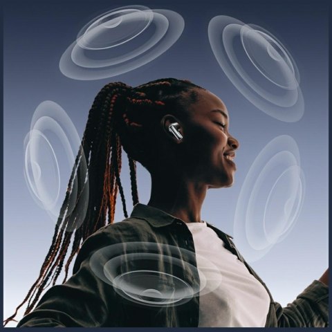 Słuchawki bezprzewodowe AWEI TP100 ENC Bluetooth 5.4 TWS + stacja dokująca czarny