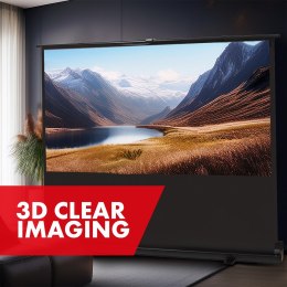 MACLEAN PRZENOŚNY EKRAN PROJEKCYJNY, KOMPAKTOWY, PODŁOGOWY, 80