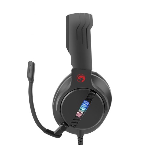 Marvo HG9065, słuchawki z mikrofonem, regulacja głośności, czarna, 7.1 (virtual), do gry