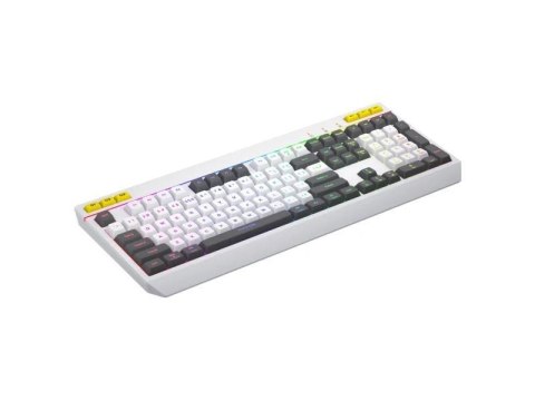 Klawiatura dla graczy Hator Icefall biała membranowa (klawisze czarno-białe)