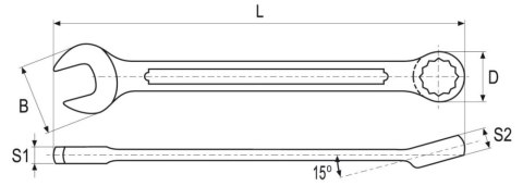 Klucz płasko-oczkowy YATO YT-0365 Produkt po Zwrocie