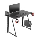 ULTRADESK Biurko dla gracza ENTER V2, 100x60 cm, 75cm, z uchwytem na słuchawki, kompaktowy rozmiar