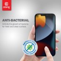 Crong Anti-Bacterial 3D Armour Glass - Szkło hartowane 9H na cały ekran iPhone 13 / iPhone 13 Pro + ramka instalacyjna