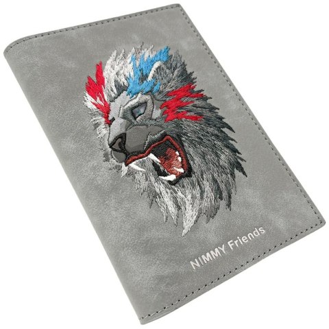Etui na paszport Nimmy portfel Raptor Lion szary