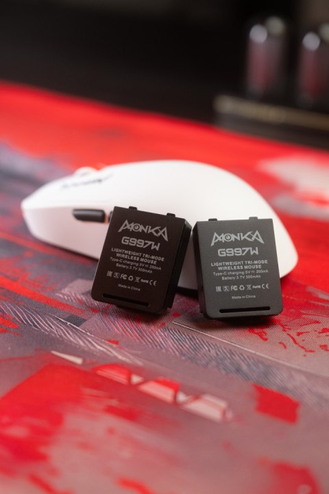 Mysz Marvo MONKA PRIME, biała, optyczna, 26000DPI, Tri-Mode