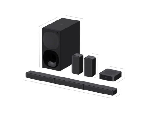 Sony | HT-S40R 5.1-kanałowy soundbar do kina domowego z bezprzewodowymi głośnikami tylnymi | Port USB | Bluetooth | Czarny | Nie