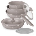 ZESTAW GARNKÓW TYTANOWYCH 9 ELEM. BERLINGER HAUS BH-8255 TAUPE
