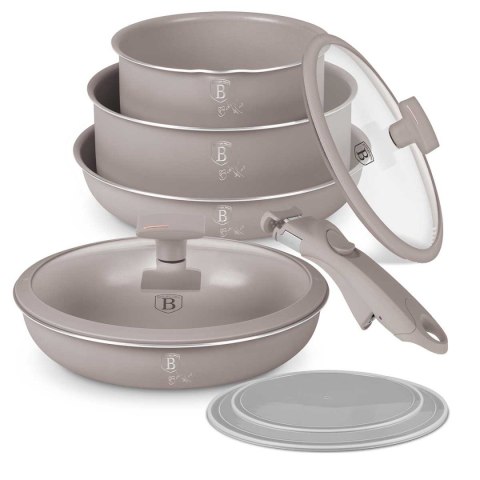 ZESTAW GARNKÓW TYTANOWYCH 9 ELEM. BERLINGER HAUS BH-8255 TAUPE
