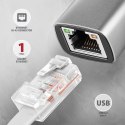 AXAGON ADE-TXCA Compact aluminum USB 3.2 Gen 1 Gigabit Ethernet 10/100/1000Mbit adapter with automatic installation, Nintendo Sw