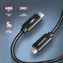 AXAGON Data and charging USB 480Mbps cable, 1.5 m | BUCM2-CM15AB | USB-C to USB-C