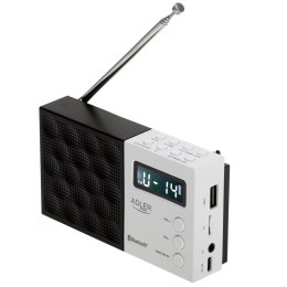 Adler | Digital Radio - PLL AM/FM | AD 1908 | Alarm function | White/Black