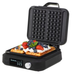 Adler Waffle Maker with LED Display | AD 3087 | 2200 W | Number of pastry 2 | Belgium | Black