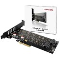 AXAGON PCI-Express x4 adapter to connect up to two M.2 disks to a computer | PCEM2-D