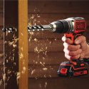 BLACK & DECKER 18V Drill Driver with 2x2.0 Ah Batteries | BCD383D2XK-QW