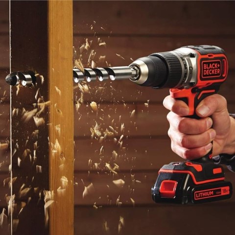 BLACK & DECKER 18V Drill Driver with 2x2.0 Ah Batteries | BCD383D2XK-QW