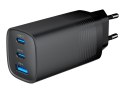 Cablexpert 3-port 65 W GaN USB PowerDelivery fast charger | TA-UC-PDQC65-01-BK