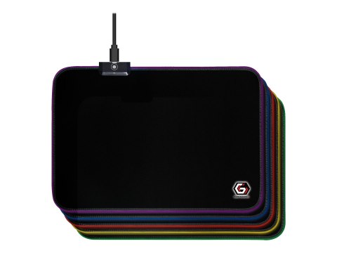 Cablexpert Gaming mouse pad with LED light effect, M-size | MP-GAMELED-M | Illuminated mouse pad | 250 x 350 x 4 mm | Black