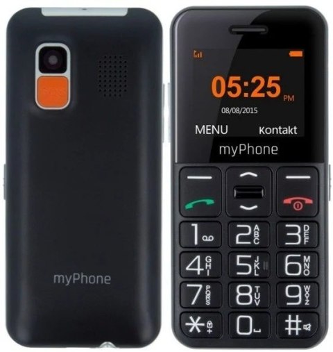 MyPhone Halo Easy | Black | 1.77 " | TFT | 24 MB | 32 MB | Single SIM | Bluetooth | Main camera resolution 0.3 MP | 1000 mAh