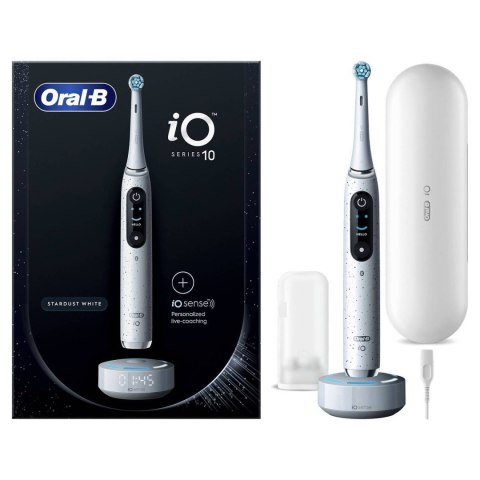 Oral-B | iO10 Series | Electric Toothbrush | Rechargeable | For adults | ml | Number of heads | Stardust White | Number of brush