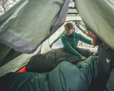 Outwell Spire I -1°C Left-Zipper Insulated Sleeping Bag for Cold Conditions, Blue | Outwell