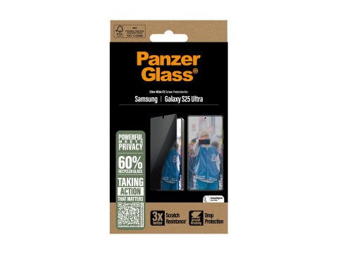 PanzerGlass Privacy Screen Protector Samsung Galaxy S25 Ultra | Ultra-Wide Fit | PanzerGlass