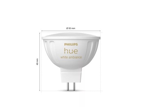 Philips Hue WA 12V MR16, 2pcs pack | GU5.3 | 5.1 W | Warm to cool white light