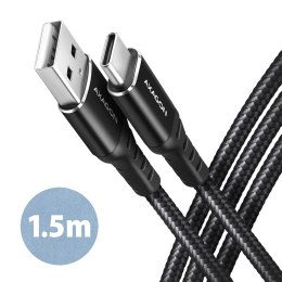 AXAGON Data and charging cable, 1.5 m | BUCM-AM15AB | USB Type-C to USB Type-A