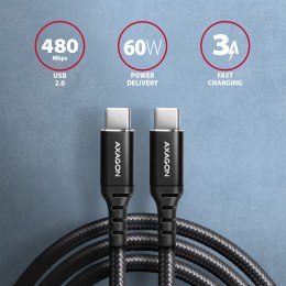 AXAGON Data and charging cable, 1.5 m | BUCM-CM15AB | USB Type C to USB Type C