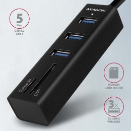 AXAGON SuperSpeed USB-A Hub and Card Reader | HMA-CR3A