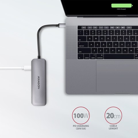 AXAGON SuperSpeed USB-C COMBO 5in1 Hub | HMC-5