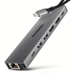 AXAGON USB-C 5Gbps DUAL 4K DISPLAY 7in1 Hub | HMC-7HX2
