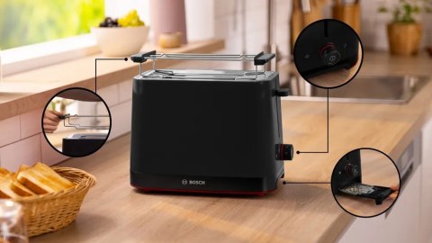 Bosch Compact Toaster | TAT3M123 MyMoment | Power 950 W | Number of slots 2 | Housing material Plastic | Black