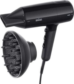 Braun Hair dryer | BRHD225E | 2200 W | Number of temperature settings 3 | Ionic function | Diffuser nozzle | Black
