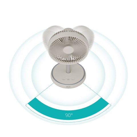 Duux Fan | Rize Flex | Stand Fan | Greige | Diameter 21 cm | Number of speeds 4 | Oscillation | 10 W | No