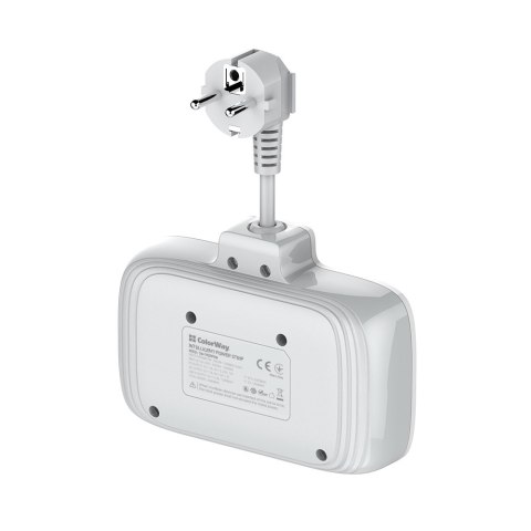 Gniazdo zasilania ColorWay CW-CHE24PDW z portem USB, biały, wydajne i funkcjonalne rozwiązanie do codziennego użytkowania w domu