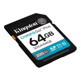 Kingston | Canvas Go! Plus | 64 GB | SD | Flash memory class Class 10, UHS-I, U3, V30