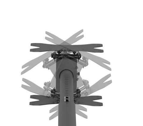 Neomounts CL35-340BL22 Monitor/TV mount ceiling 2 screens - 23-42" - max 45 kg/screen - VESA 100x100-200x200 - h 106-156 cm - bl