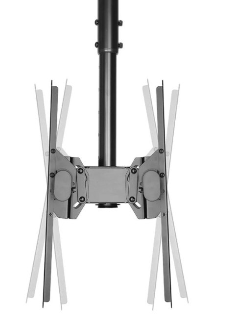 Neomounts NM-C440DBLACK Monitor/TV mount ceiling 2 screens - 32-60" - max 45 kg/screen - VESA 200x200-400x400 - h 56-91 cm - bla