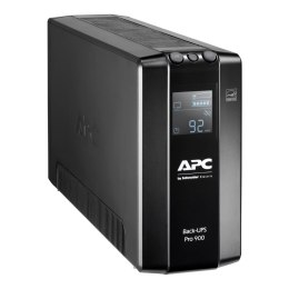 Schneider Electric APC Back-UPS Pro, Tower, 6x IEC C13 outlets, AVR, LCD, user-replaceable battery | BR900MI | 900 VA | 540 W | 
