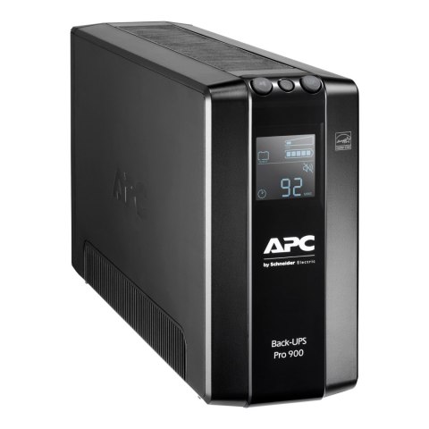 Schneider Electric APC Back-UPS Pro, Tower, 6x IEC C13 outlets, AVR, LCD, user-replaceable battery | BR900MI | 900 VA | 540 W | 
