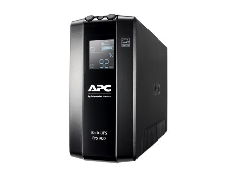 Schneider Electric APC Back-UPS Pro, Tower, 6x IEC C13 outlets, AVR, LCD, user-replaceable battery | BR900MI | 900 VA | 540 W | 