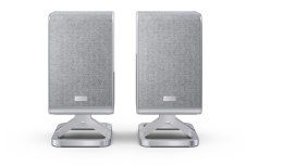 Sharp HT-SPR52021(SL) Q Soundbar 2.0.2 Wireless Rear Surround Speakers, Silver | Sharp