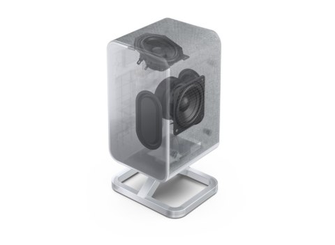 Sharp HT-SPR52021(SL) Q Soundbar 2.0.2 Wireless Rear Surround Speakers, Silver | Sharp