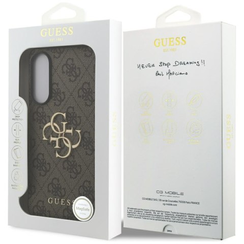 Etui Guess Big 4G Logo Classic Logo do Samsung Galaxy S25 Edge brązowy