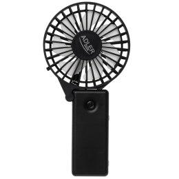 Adler Foldable mini fan | AD 7336 | Desk fan | Black | Diameter 6.5 cm | Number of speeds 1
