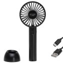Adler Mini USB Fan | AD 7338 | Desk fan | Black | Diameter 7 cm | Number of speeds 3