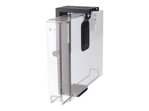 Neomounts CPU-D075BLACK/LK CPU/PC holder - max 10 kg - lockable (incl. lock) - h 20-36 cm - w 5-10 cm - universal - black