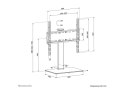 Neomounts DS45-430BL14 TV stand 1 screen - 32-55" - 0-40 kg - VESA 100x100-400x400 - height adjustment 11,6 cm - 70° swivel - bl