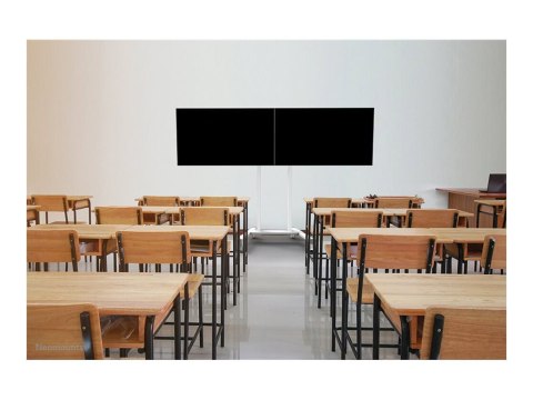 Neomounts MOVE ADM-875WH2 Screen adapter from 1 to 2 screens - 42-65" - max 40 kg/screen - VESA 100x100-800x400 - lockable (excl